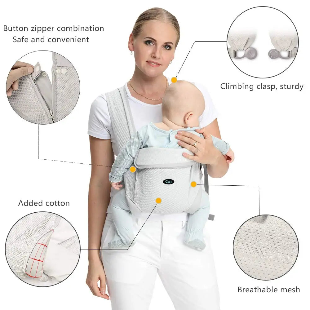 Baby Carrier Natural Cotton Ergonomic Baby Carrier Backpack Carrier Kangaroo Baby Sling Easy Wearing  Newborn Infant Toddler
